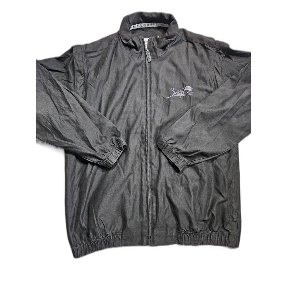 Pro Quip Golf Jacket Large removable sleeves black Wendy's 3 Tour Challenge M&Ms